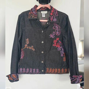 BOHO EMBROIDERED DENIM JACKET